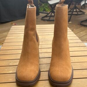 Stylish Tan Suede Ankle Boots